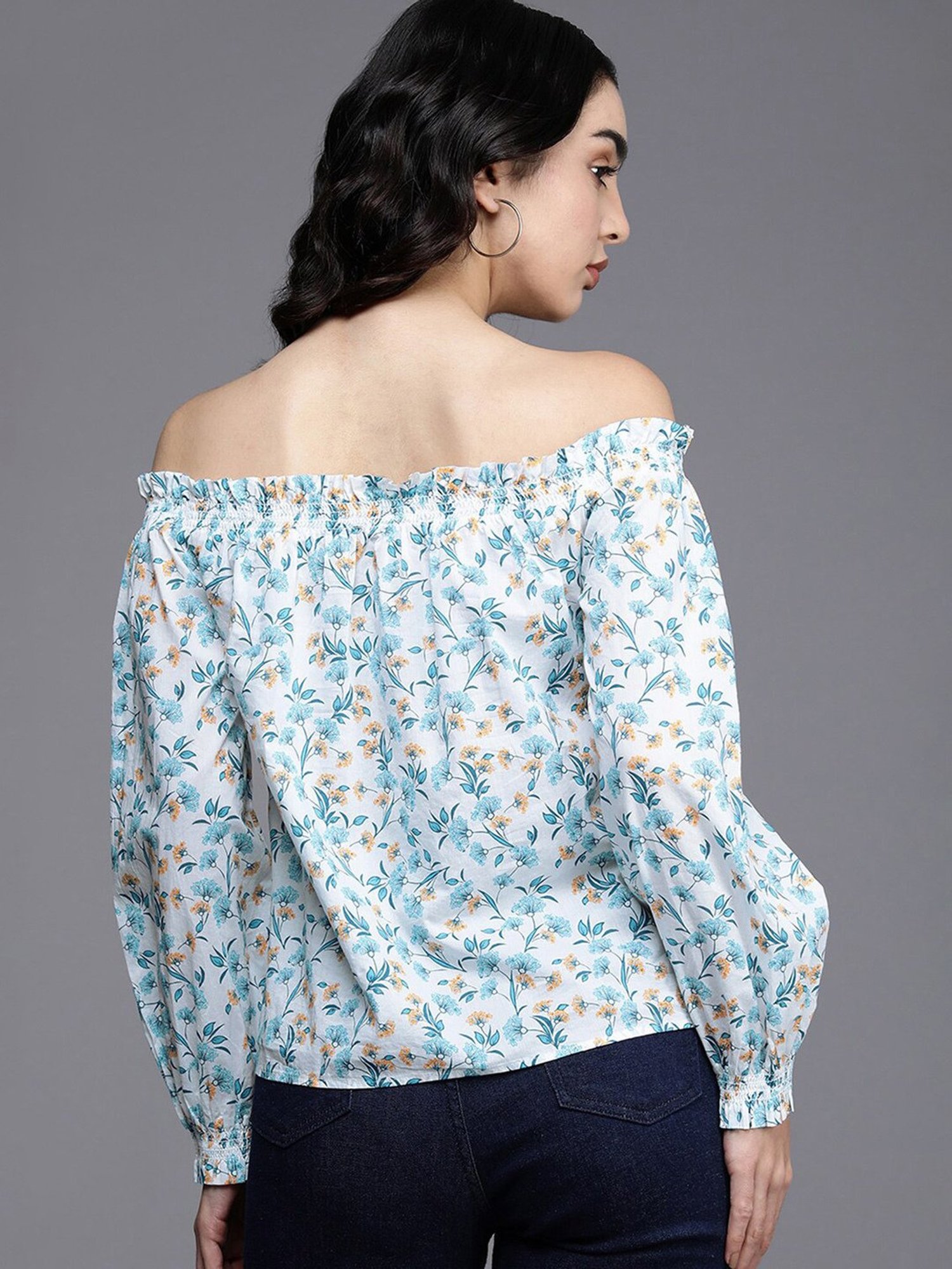 Allen Solly Multicolor Cotton Floral Print Top