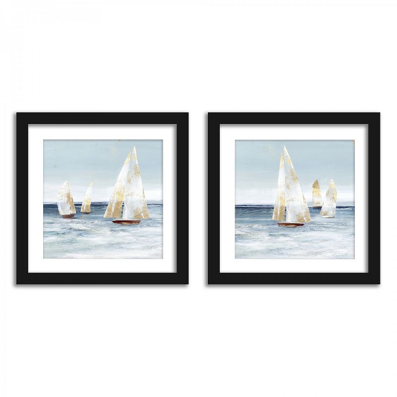 Americanflat Sailboat Breeze - Set of 2 Framed Prints by PI Creative