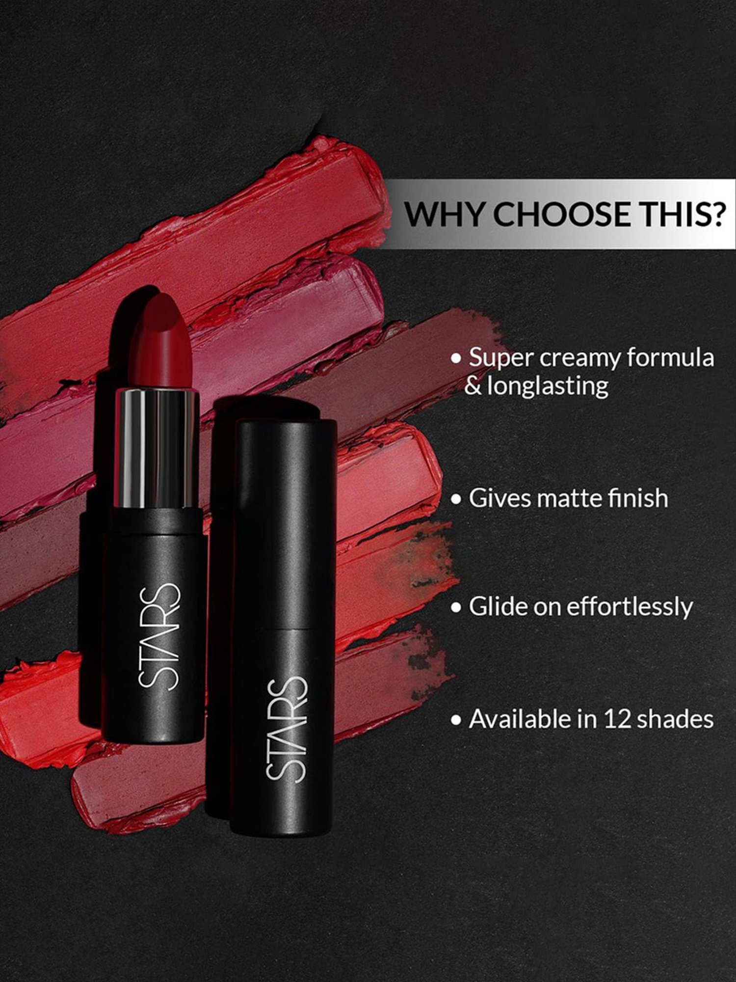 Stars Cosmetics Semi-Matte Lush Lipstick Pink Crush - 4.2 gm