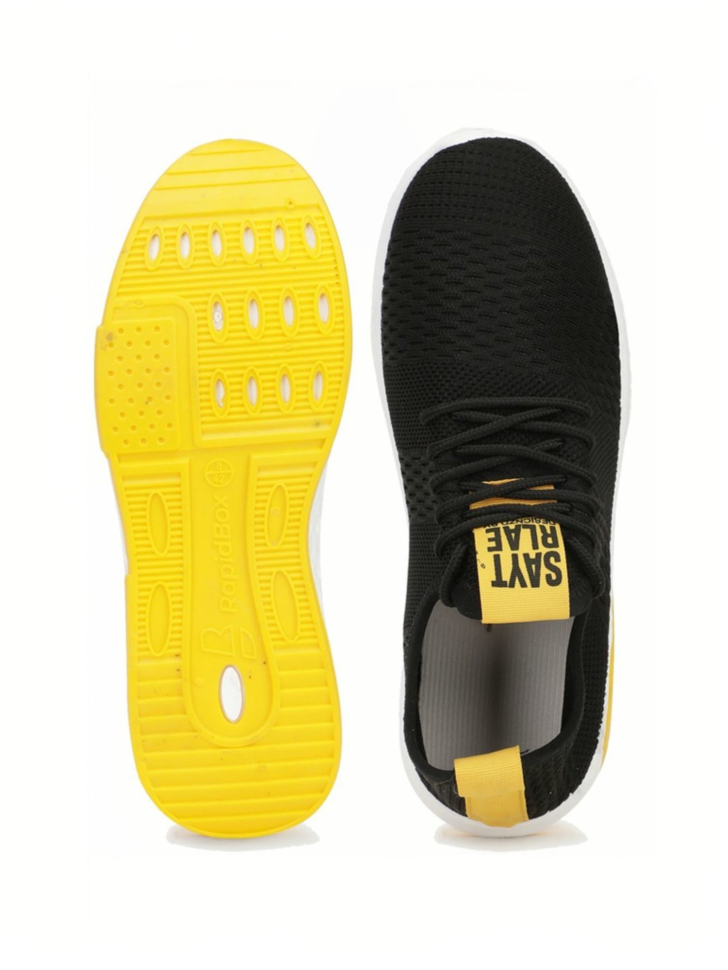 Rapid Box Men's Black Running Shoes