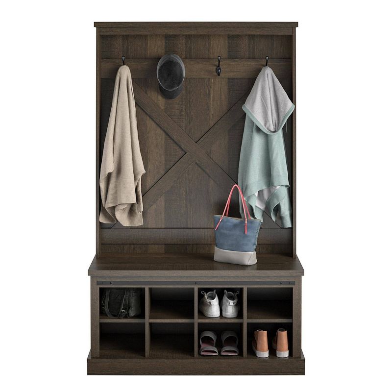 Quatro Umbrella Stand & Coat Rack Steel - Adesso