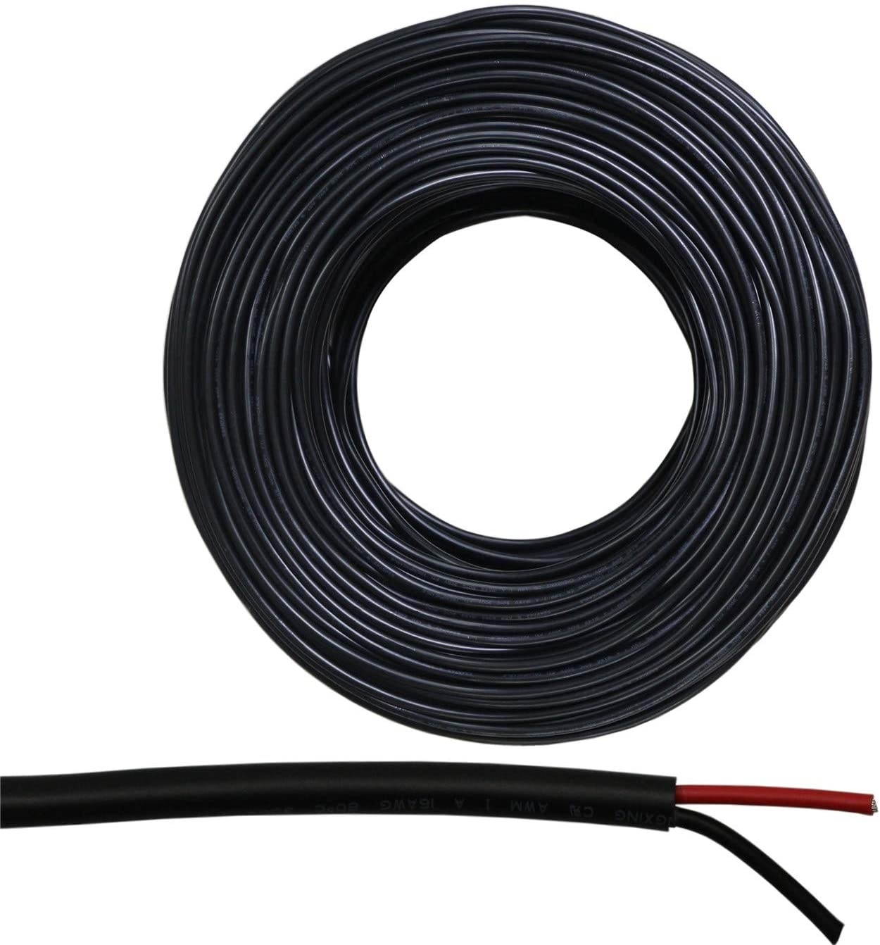 24 gauge 2 conductor wire Audio Power Cable Speaker Wire (Red & Black) 25ft