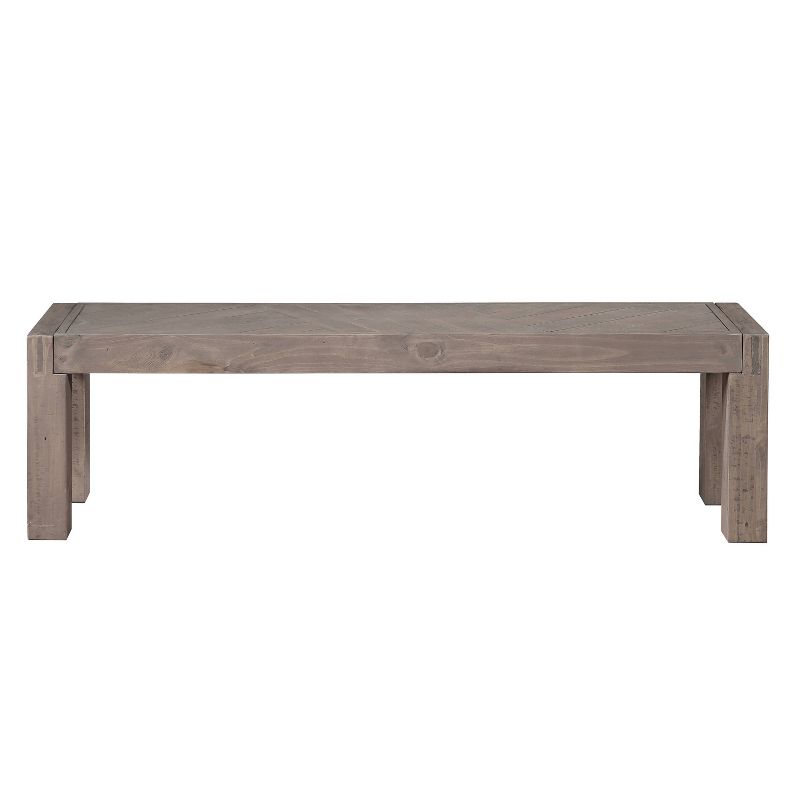 Auckland Bench Reclaimed Wood Weathered Gray - Steve Silver Co.
