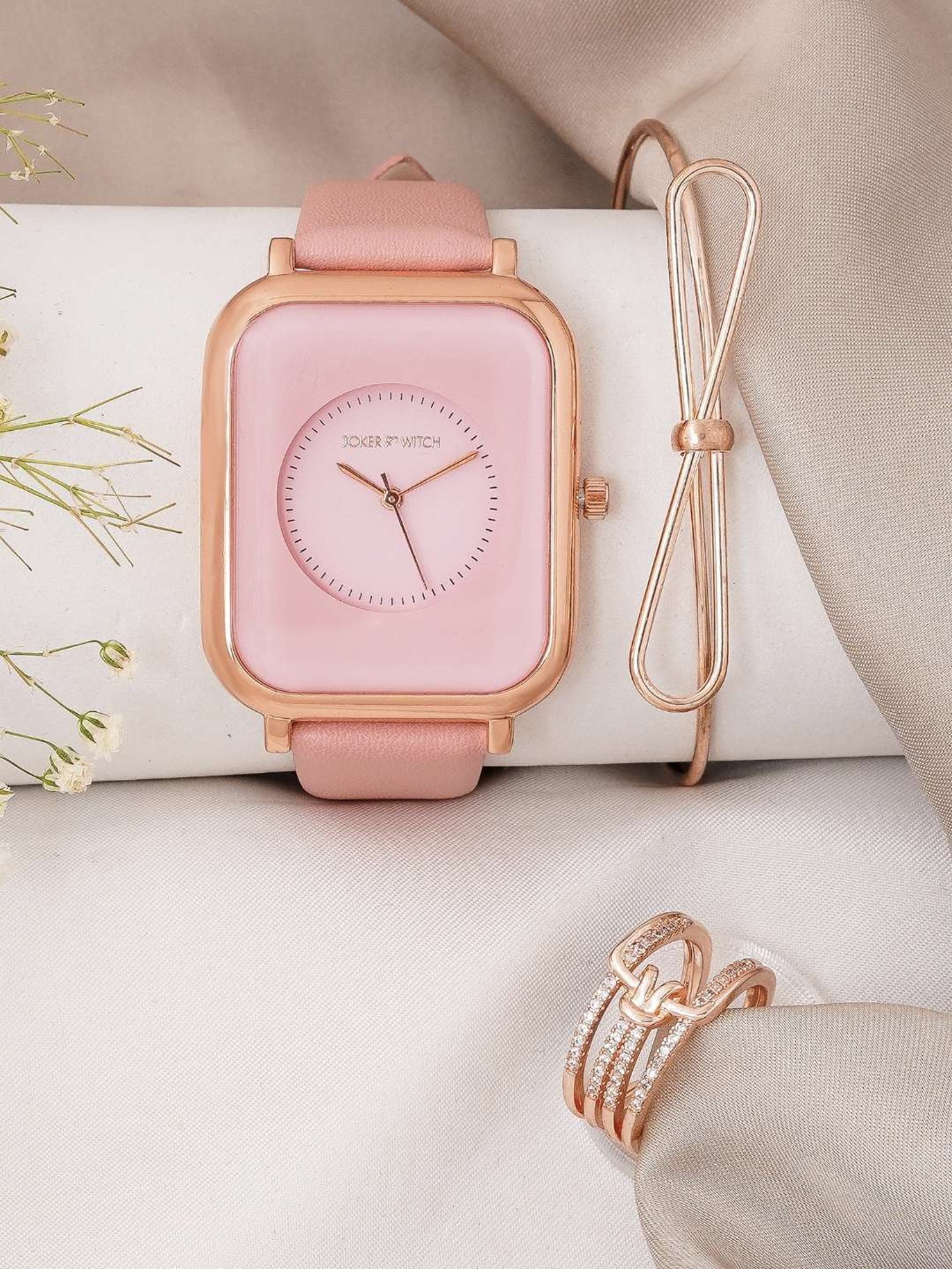 Joker & WItch JWLT798 Analog Watch for Women With Ring, Bracelet