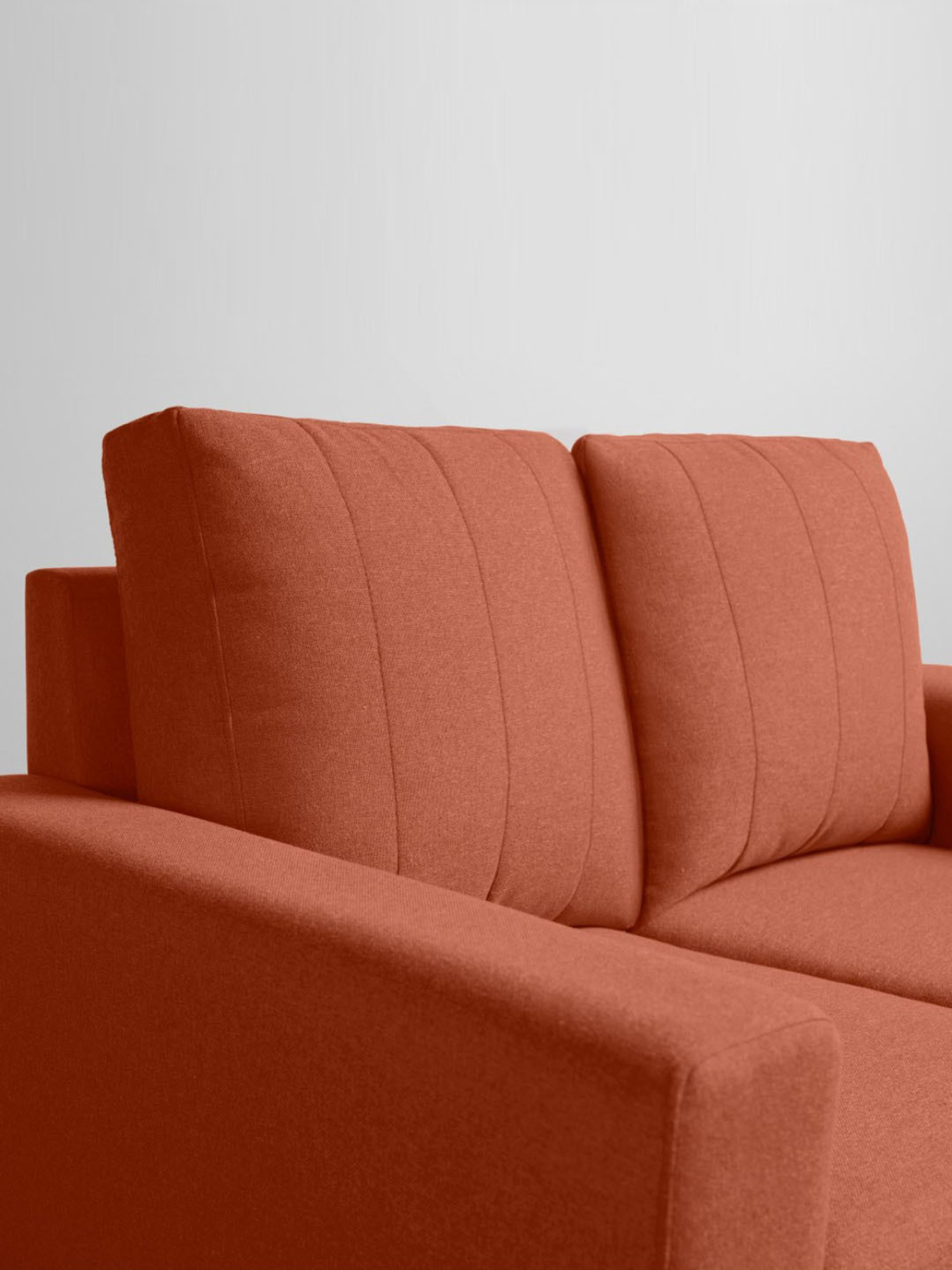 Sleepyhead Bae Ember Orange Fabric 2 Seater Sofa