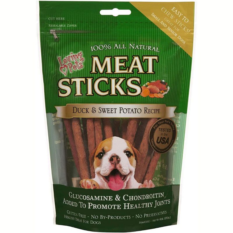 Loving Pets Gourmet Sweet Potato & Duck Meat Sticks (6 oz Pack)