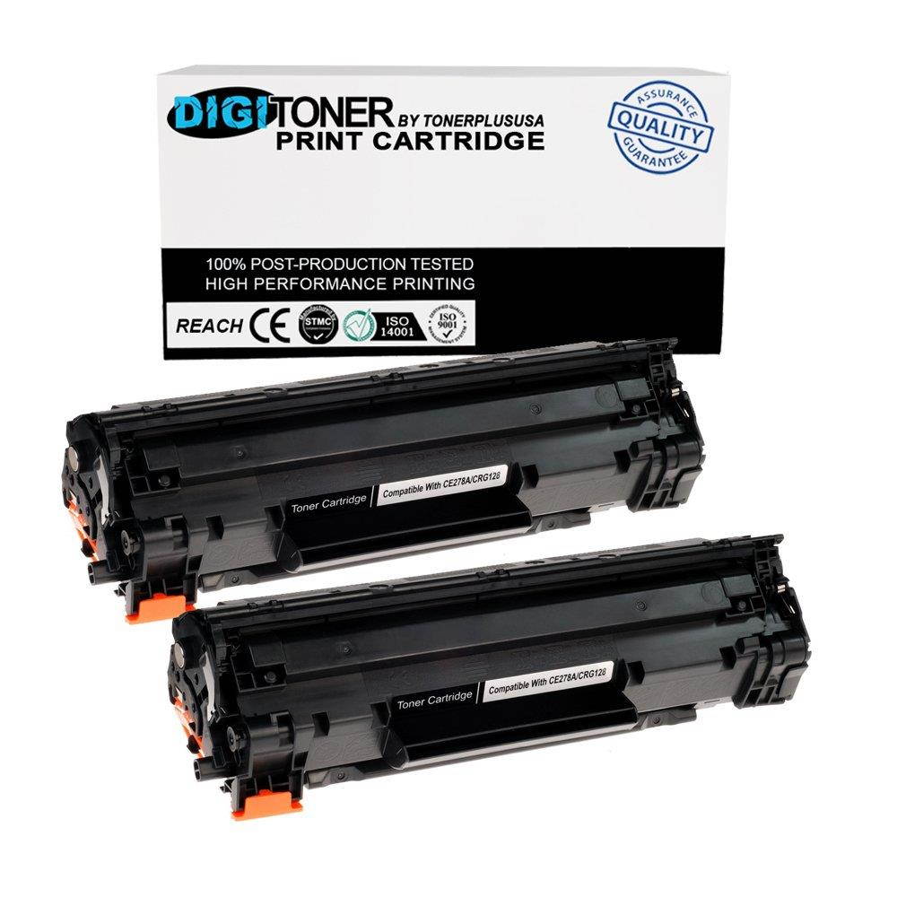 TonerPlusUSA High Yield New Compatible Canon 128 CRG128 Laser Toner Cartridge Replacement (Black, 2 Pack)