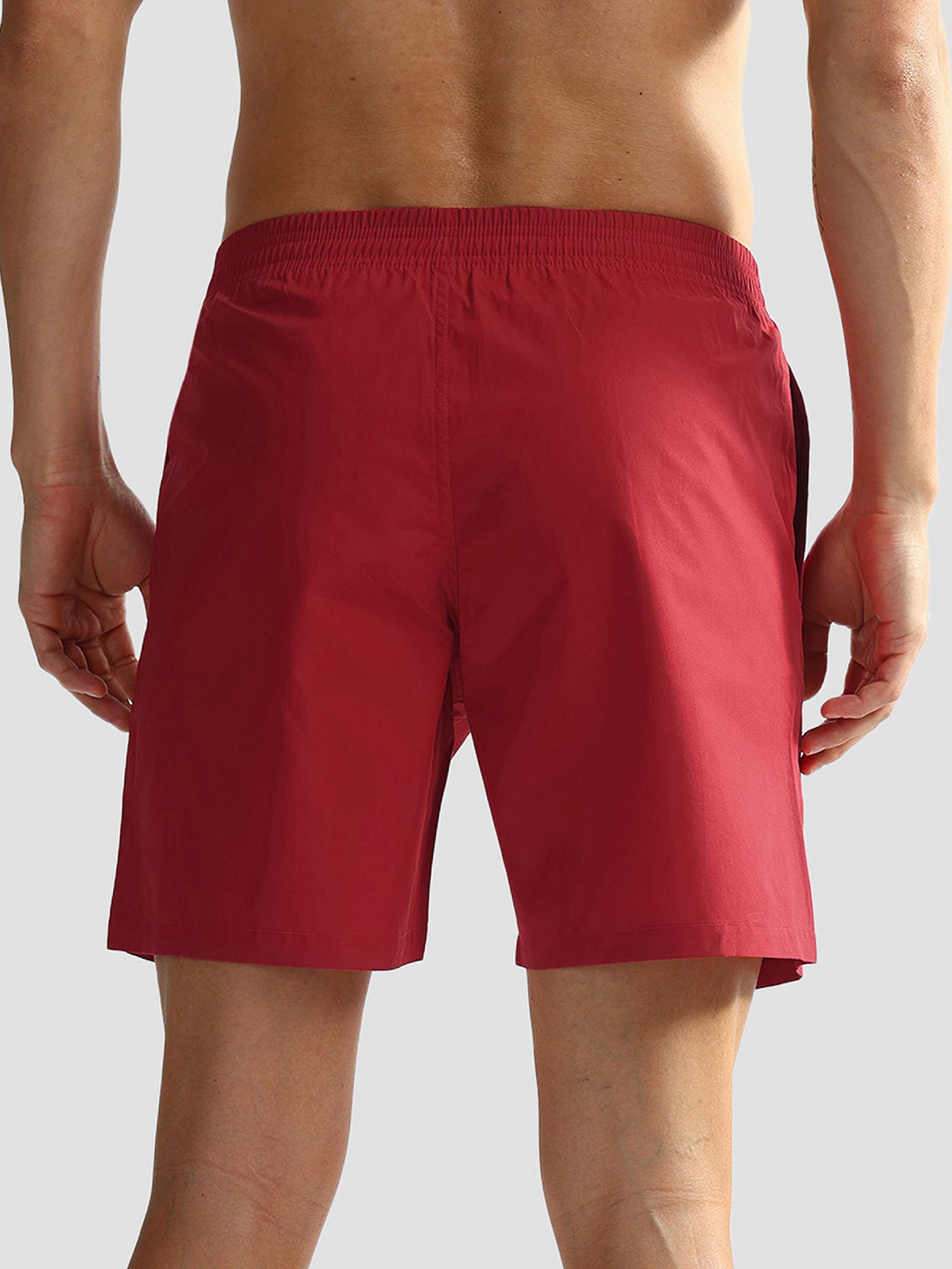 Crimsoune Club White Cotton Regular Fit Printed Lounge Shorts