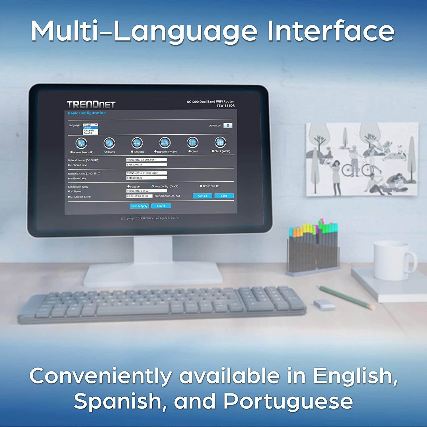 TRENDnet AC1200 Dual Band WiFi Router TEW-831DR Gigabit WAN Port 4 x 5dBi Antennas Wireless AC 867Mbps Wireless N 300Mbps Business/Home Wireless AC Router for High Speed InternetMU-MIMO Support