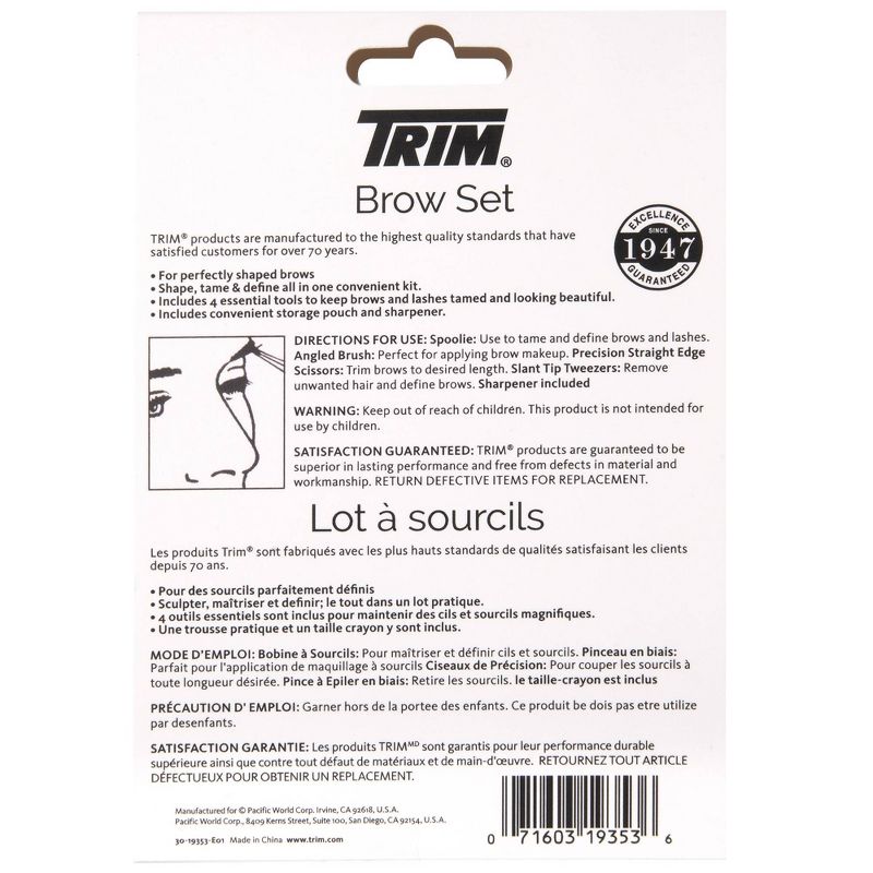 Trim Rose Quartz Brow Kit - 4pc