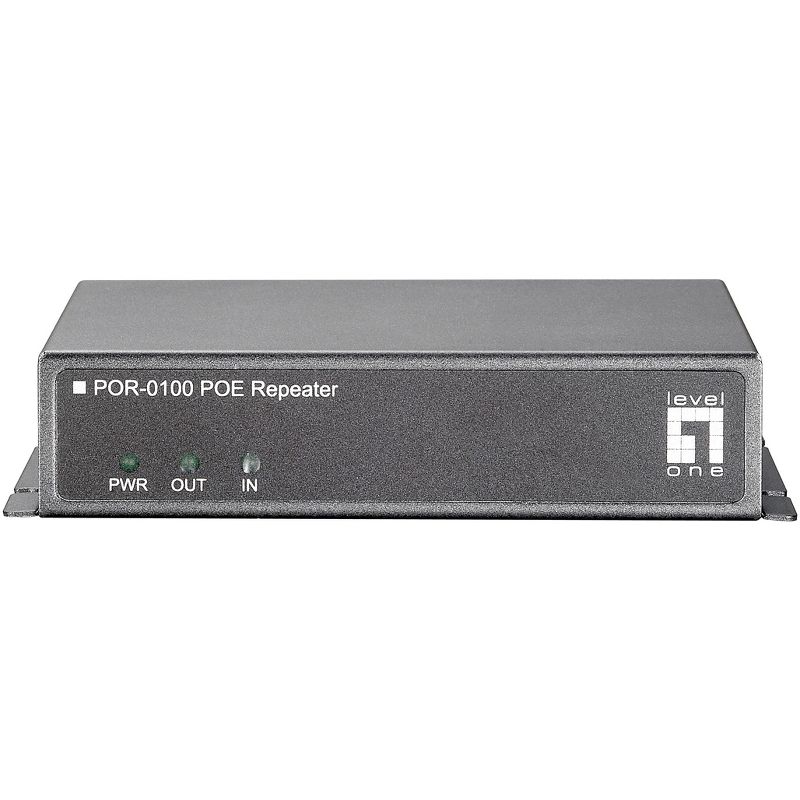 LevelOne POR-0100 Indoor 1 Port PoE Repeater - 1 x 10/100Base-TX, 1 x 10/100Base-TX