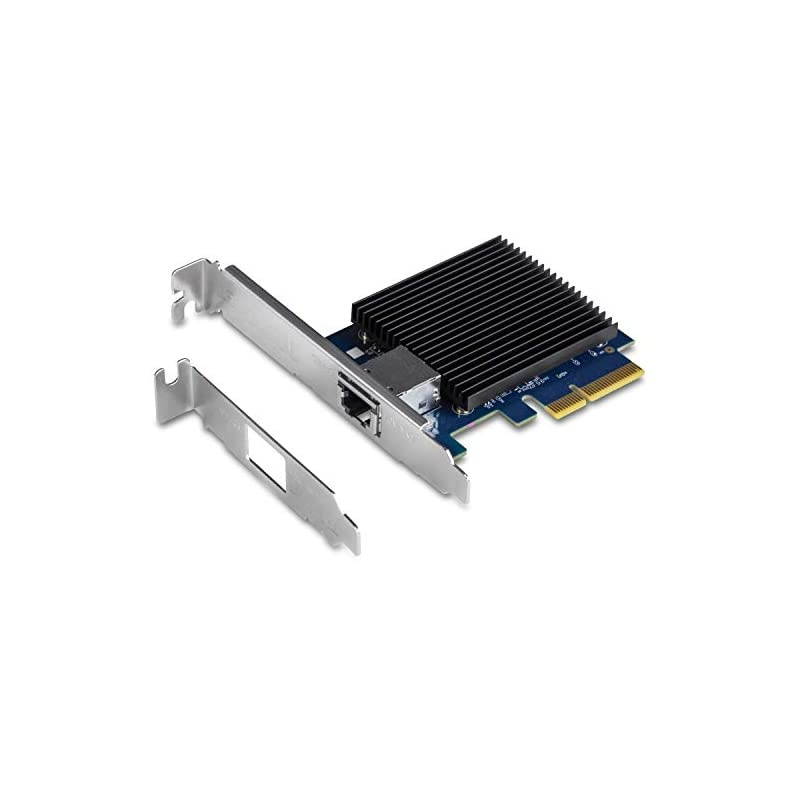 10 Gigabit PCIe Network Adapter TEG10GECTX Converts a PCIe Slot into a 10G Ethernet Port Supports 8021Q Vlan Includes Standard amp LowProfile Brackets WindowsServer PCIe 20 PCIe 30