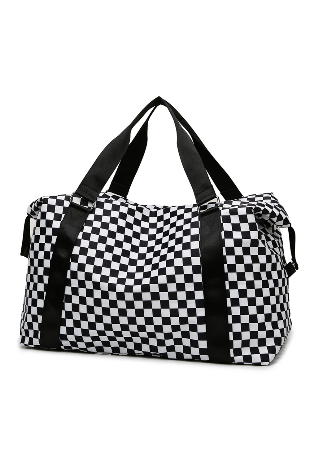 Black Colorblock Bowknot Pattern Knitted Tote Bag