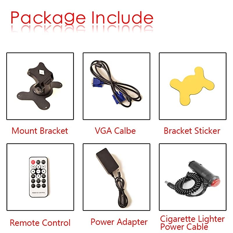 CCTV LCD Monitor 43 IPS Screen Display with VGA HDMI AV BNC Builtin Speaker USB Media Player for Auto Home Surveillance Security Camera STB 1024x768 HD 1224V