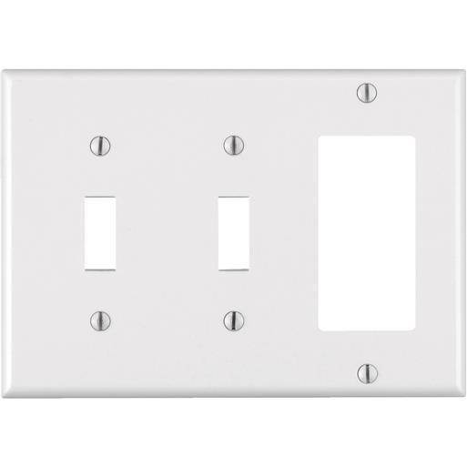 Leviton Wht 2T Rocker Wallplate 005-80421-00W Unit: EACH