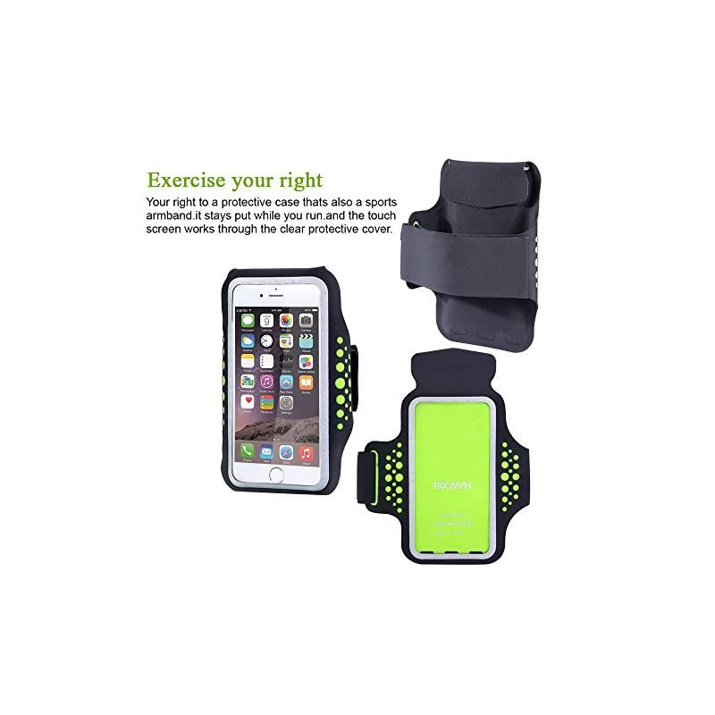 Armband for iPhone X, iPhone 8 Plus, 7 Plus, 6 Plus, 6s Plus, iPod Galaxy S6, S6 Edge, S7 Edge Plus with Key Cards Money Holder, for Running, Sports, Jogging, Hiking, Biking 5.8''