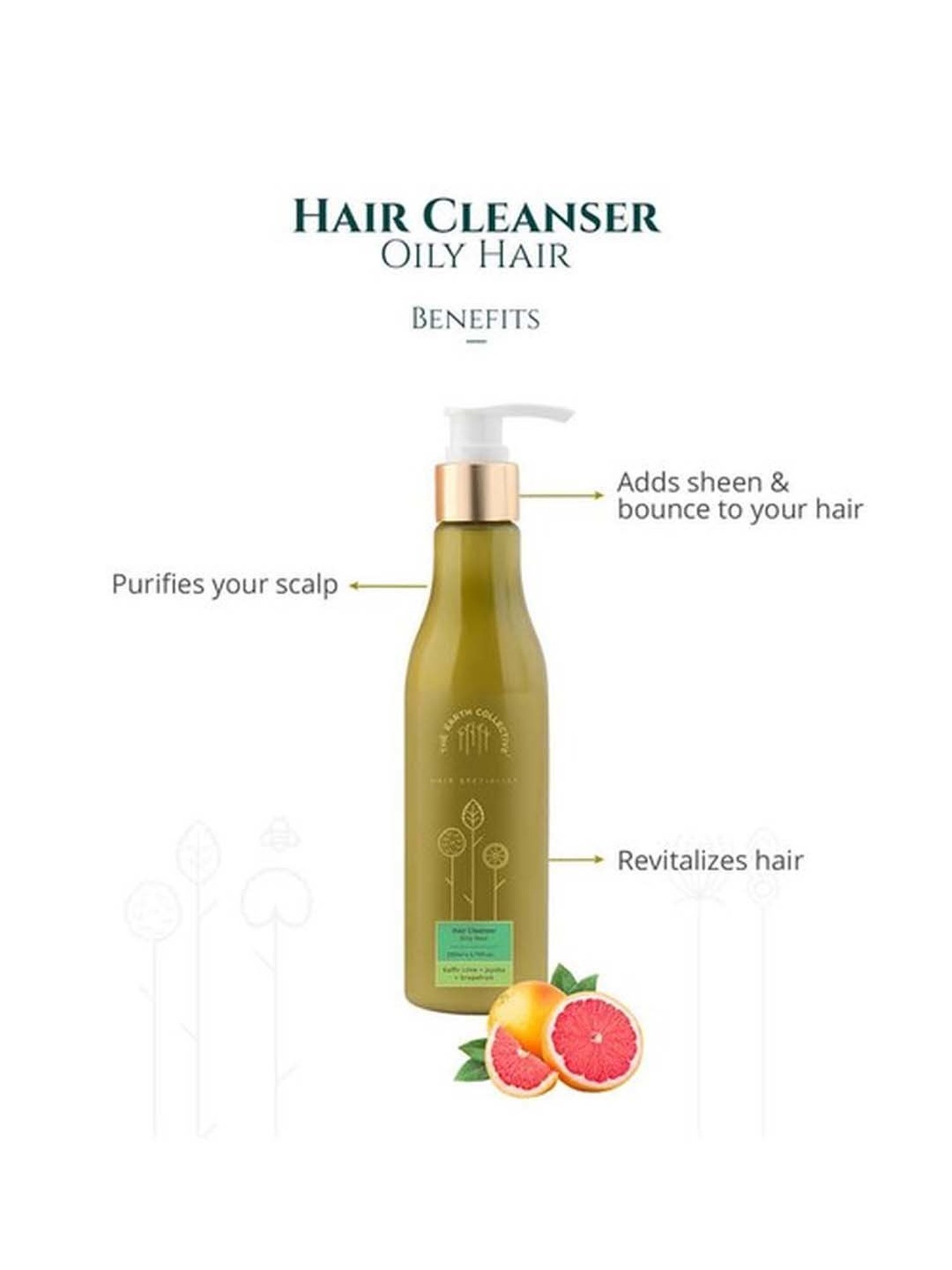 The Earth Collective Oily Hair Cleanser - 200 ml