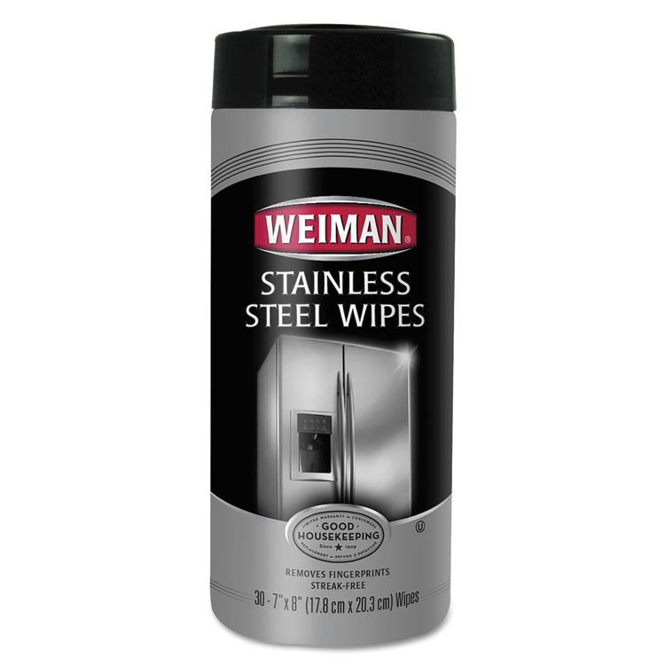 Weiman Stainless Steel Wipes 7 x 8 30/Canister 92
