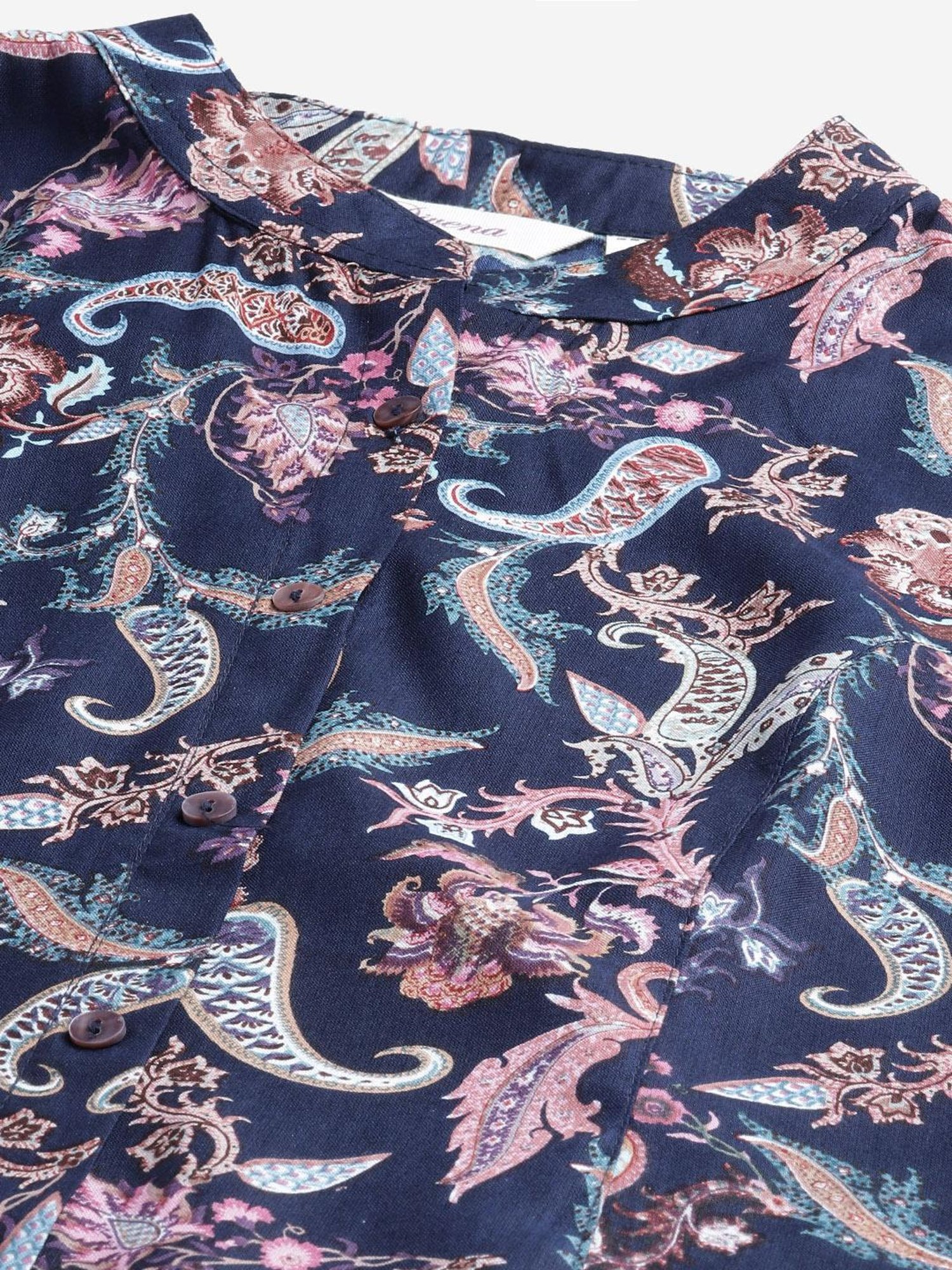 Divena Cotton Blue Floral Top