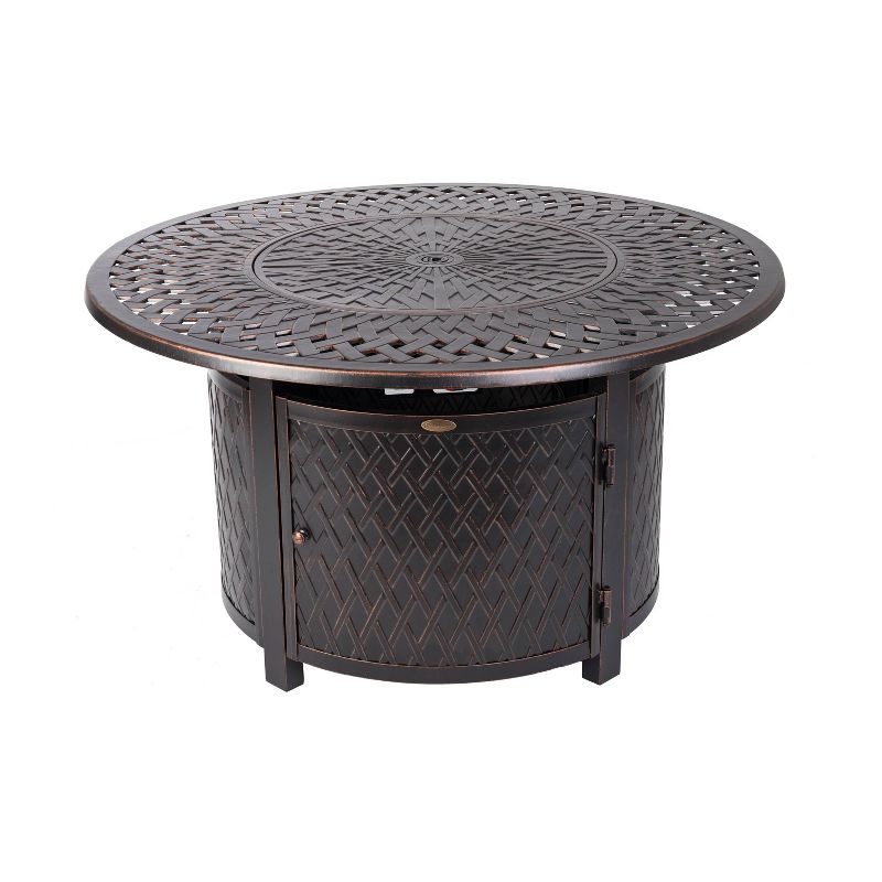 Verona Aluminum Round LPG Fire Pit - Fire Sense