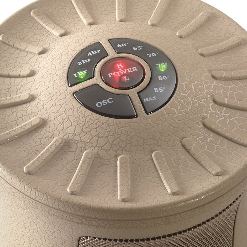 Lasko 6435 Designer Series 1500 Watt Decorative Base Oscillating Ceramic Space Heater, Tan