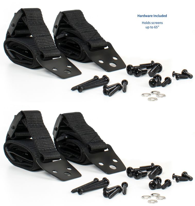 VIVO TV Anti-Tip Heavy Duty Dual Cable Straps Safety Kit Flat Screen and Furniture Mounting -- 2-Pack -- (STAND-SK02P)