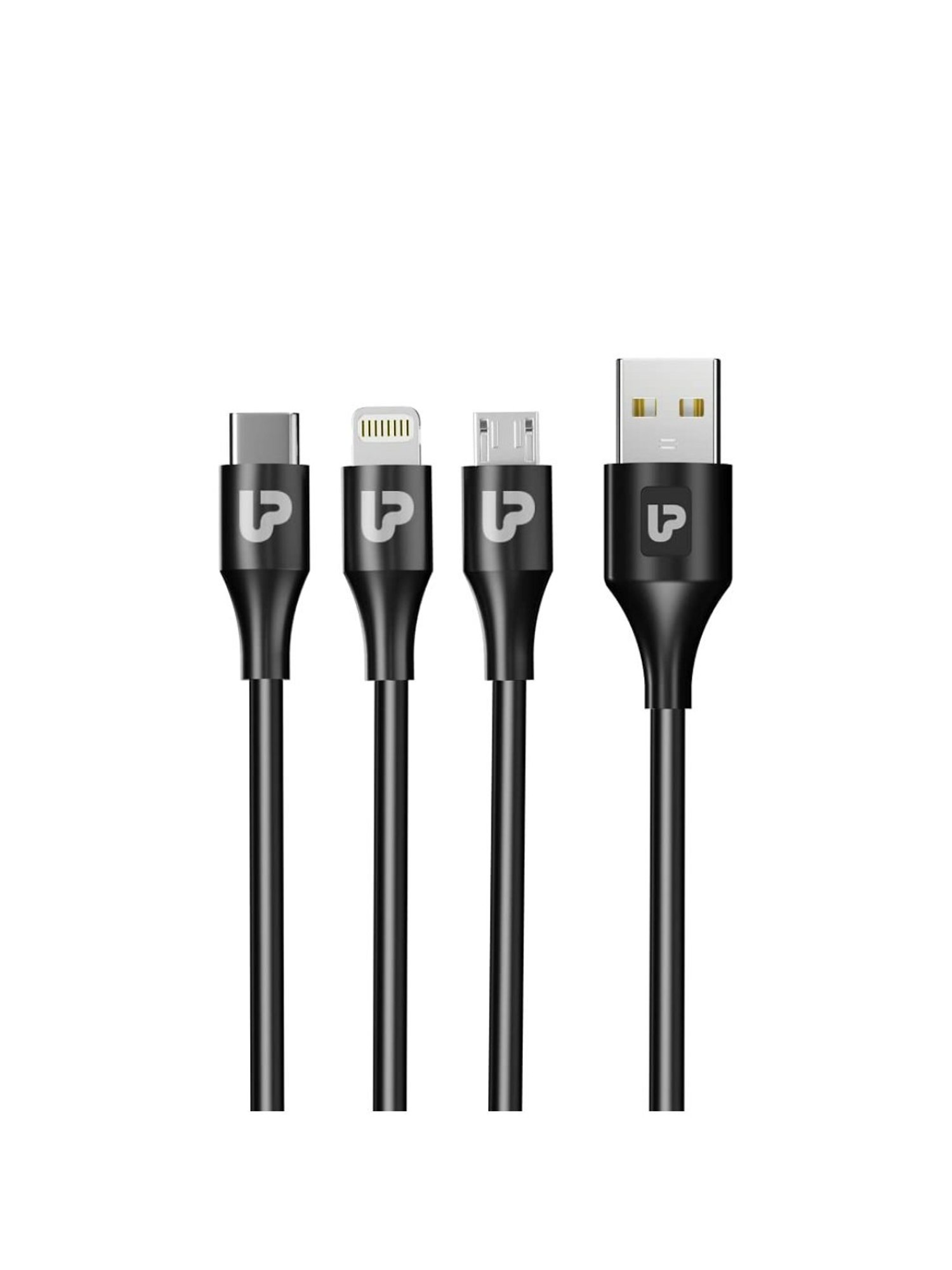 Ultraprolink UL1099 TrioLink Mini 18W 3 in 1  0.5m Fast Charging Cable (Black)