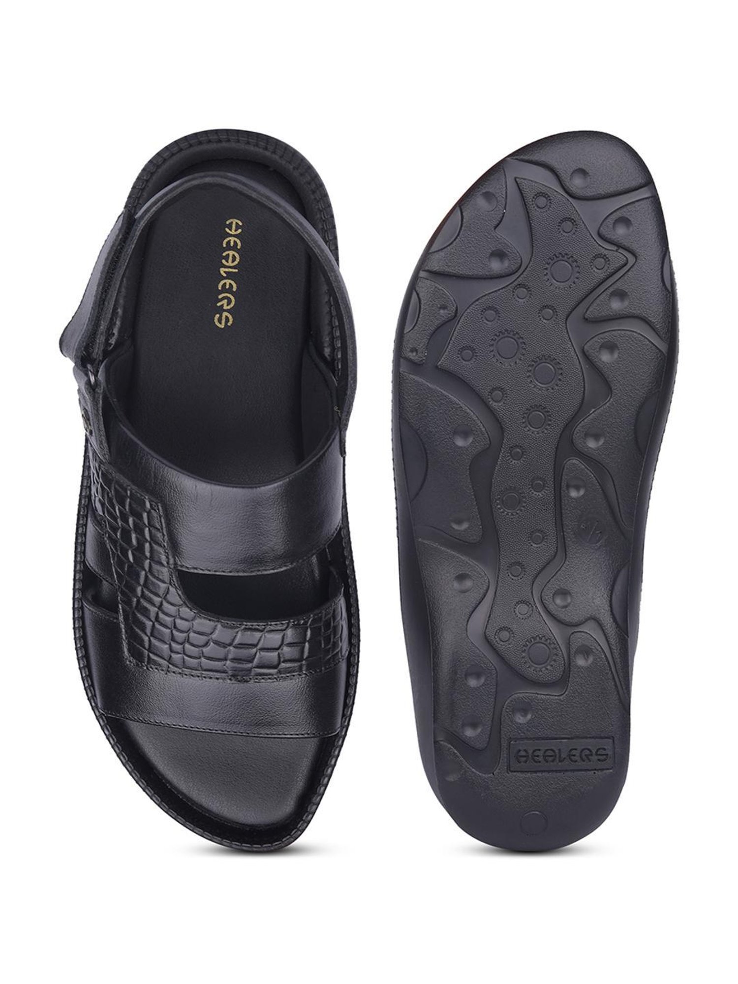 Healers by Liberty Men's Black Back Strap Sandals