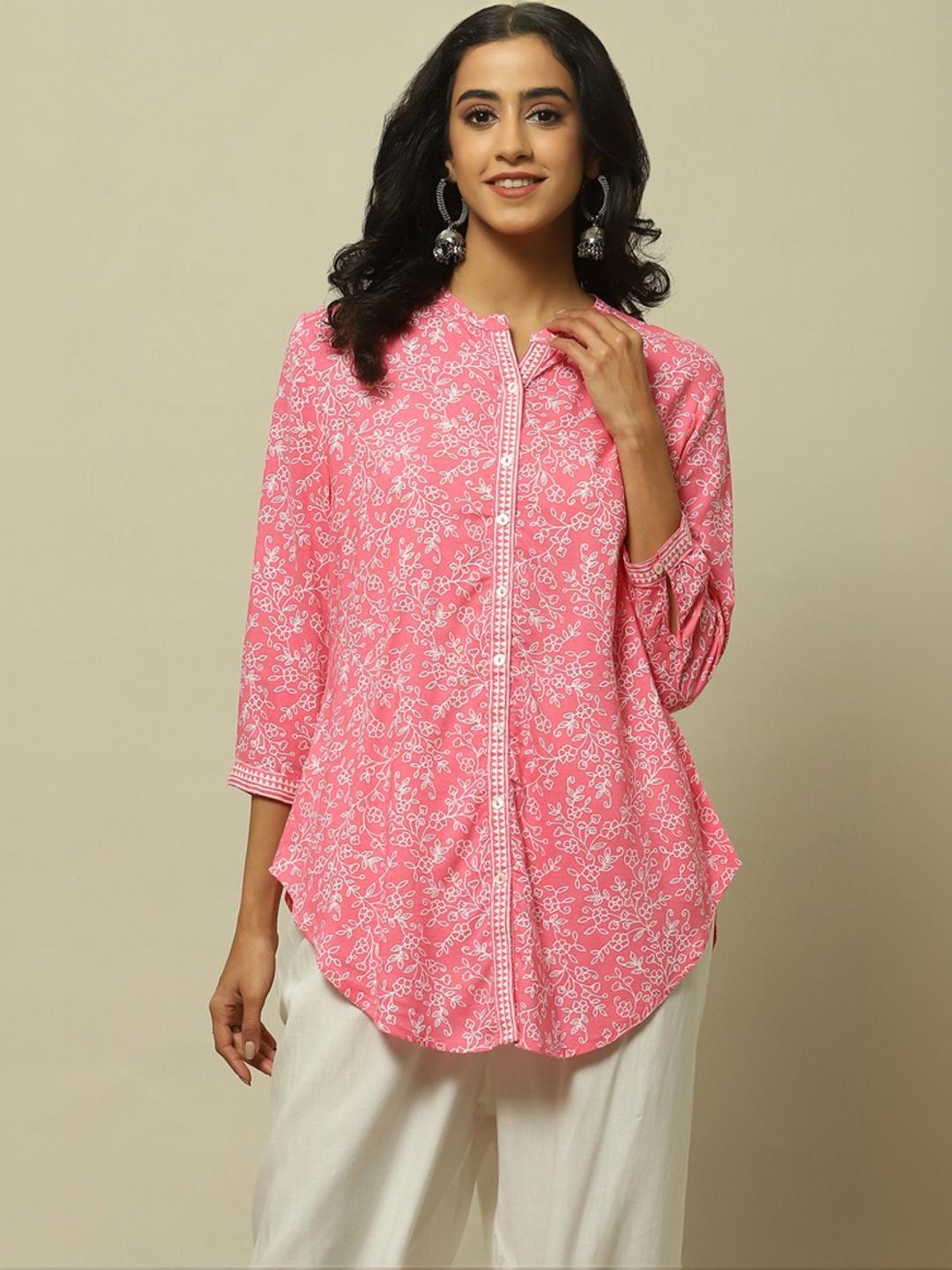 Rangriti Pink Printed Tunic