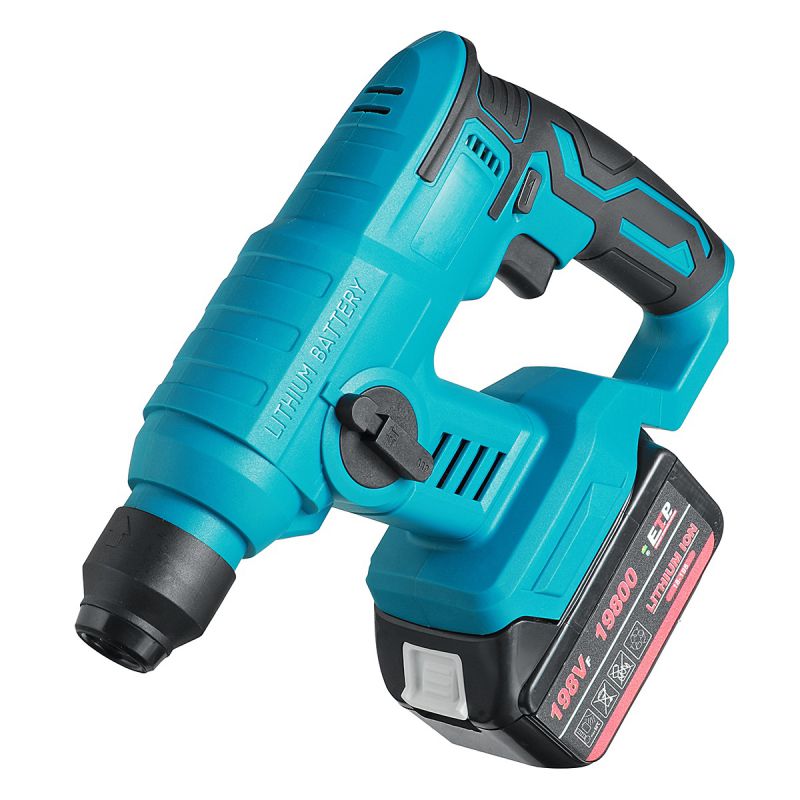 Doersupp 198VF 19800mAh Brushless Electric Rotary Hammer Rechargeable Multifunction Impact Hammer Drill W/ 1pc/2pcs/None Battery-Two Batteries