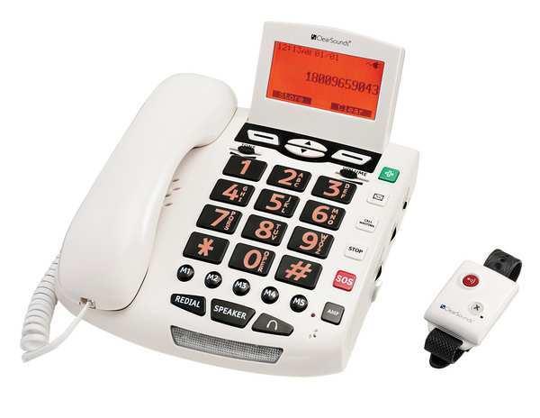 CLEARSOUNDS CSC600ER Telephone, Corded, White, Package Quantity: 1