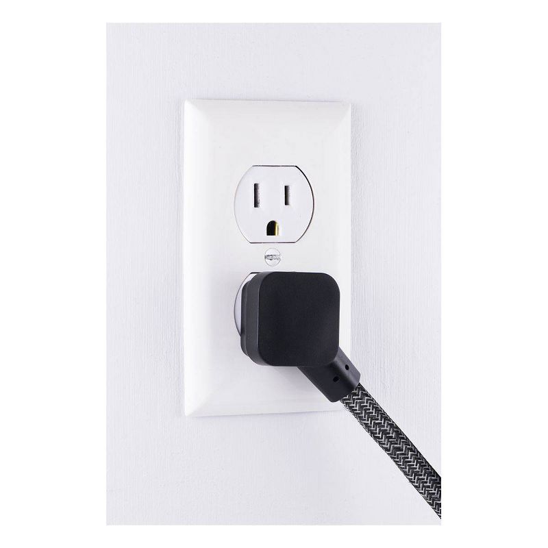 Cordinate 4' 2 AC 2 USB Extension Cord Dark Heather