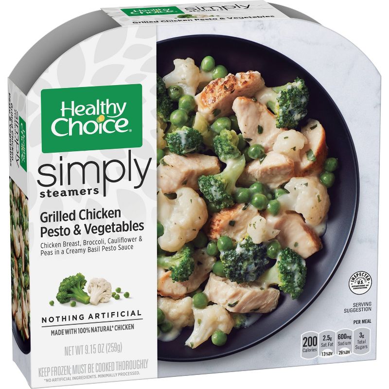 Healthy Choice Simply Steamers Grilled Frozen Chicken Pesto and Vegetables - 9.15oz