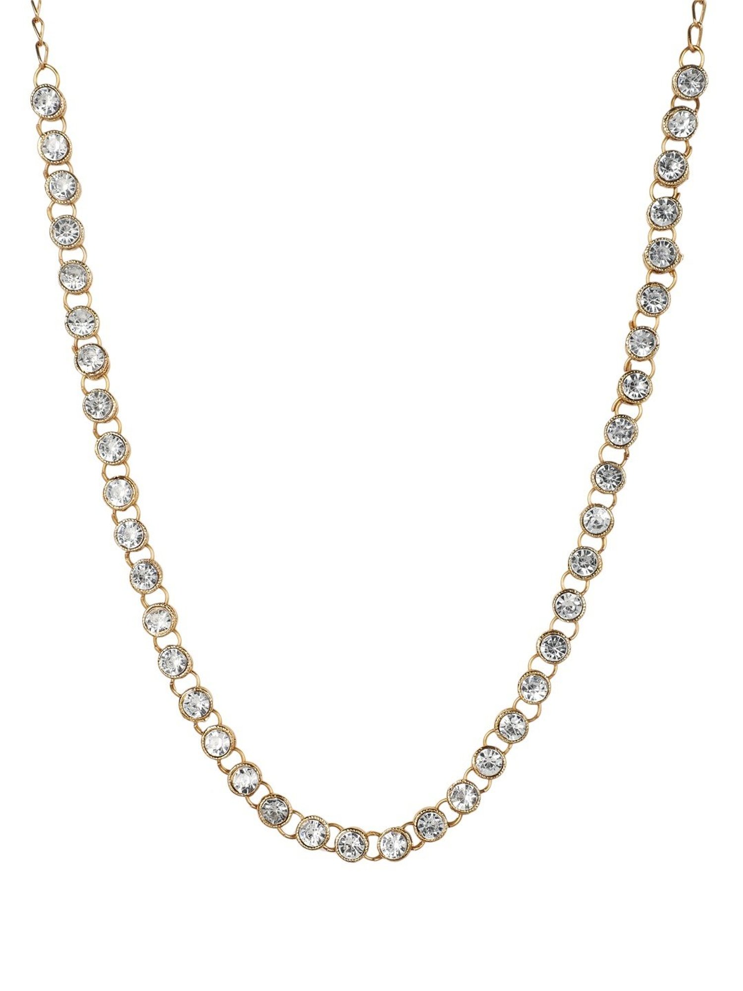 Aatmana Gold-Plated White Kundan-Studded Waistband for Girls & Women