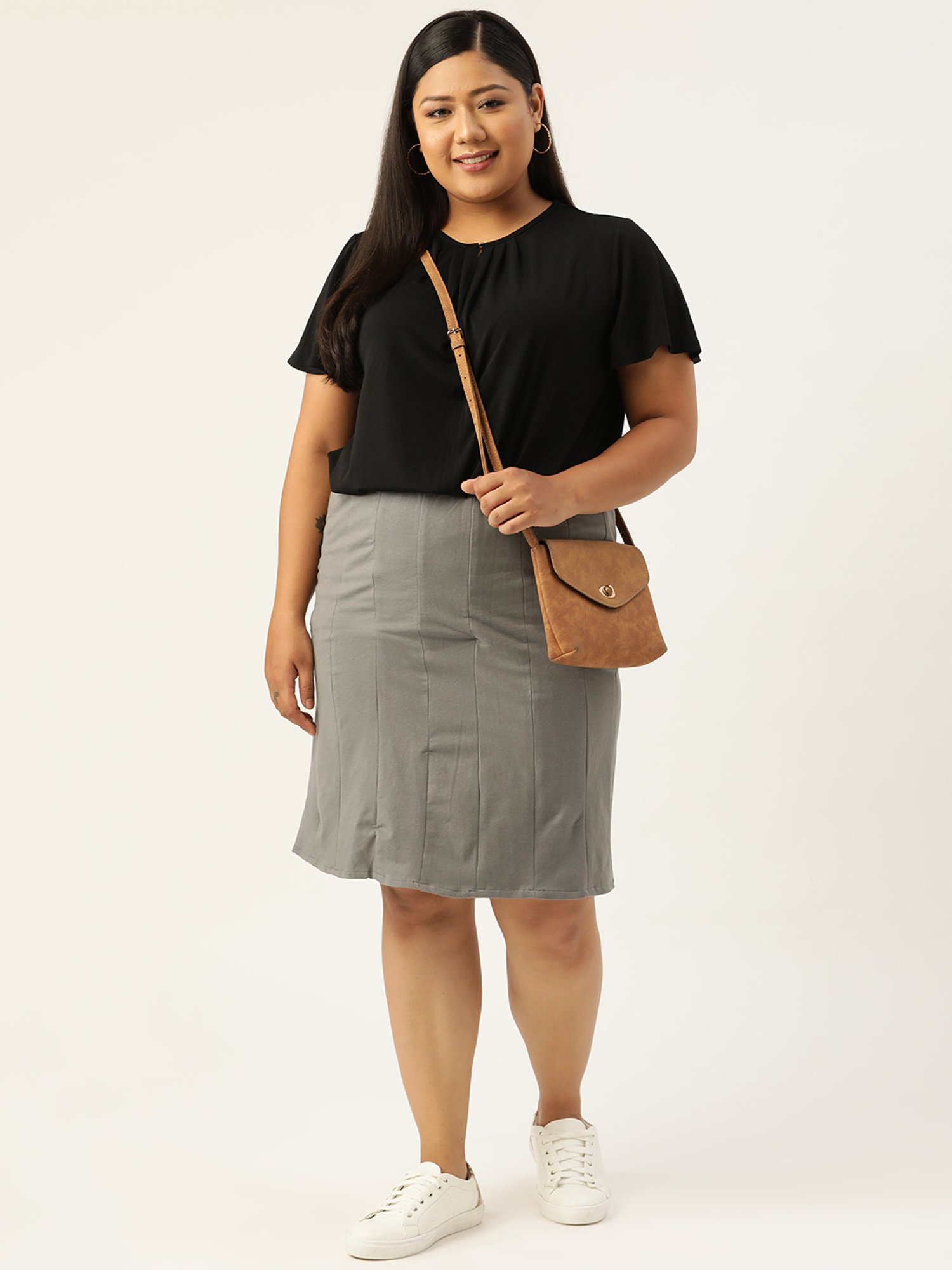 theRebelinme Grey Circular Mini Skirt