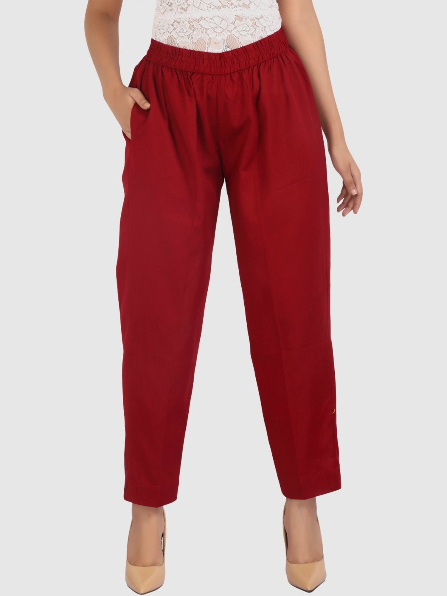 Cotton Culture Maroon Cotton Pants