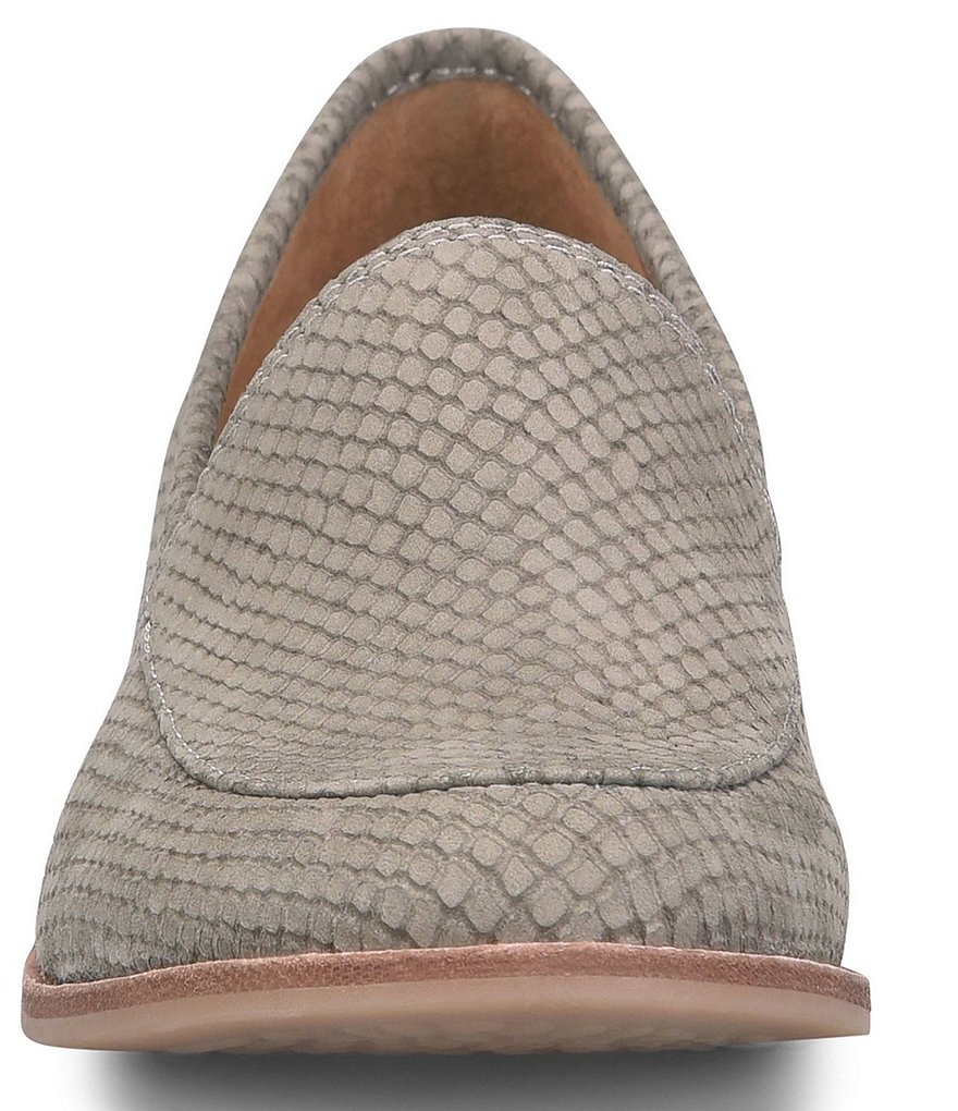 Sofft Napoli Snake Print Nubuck Loafers