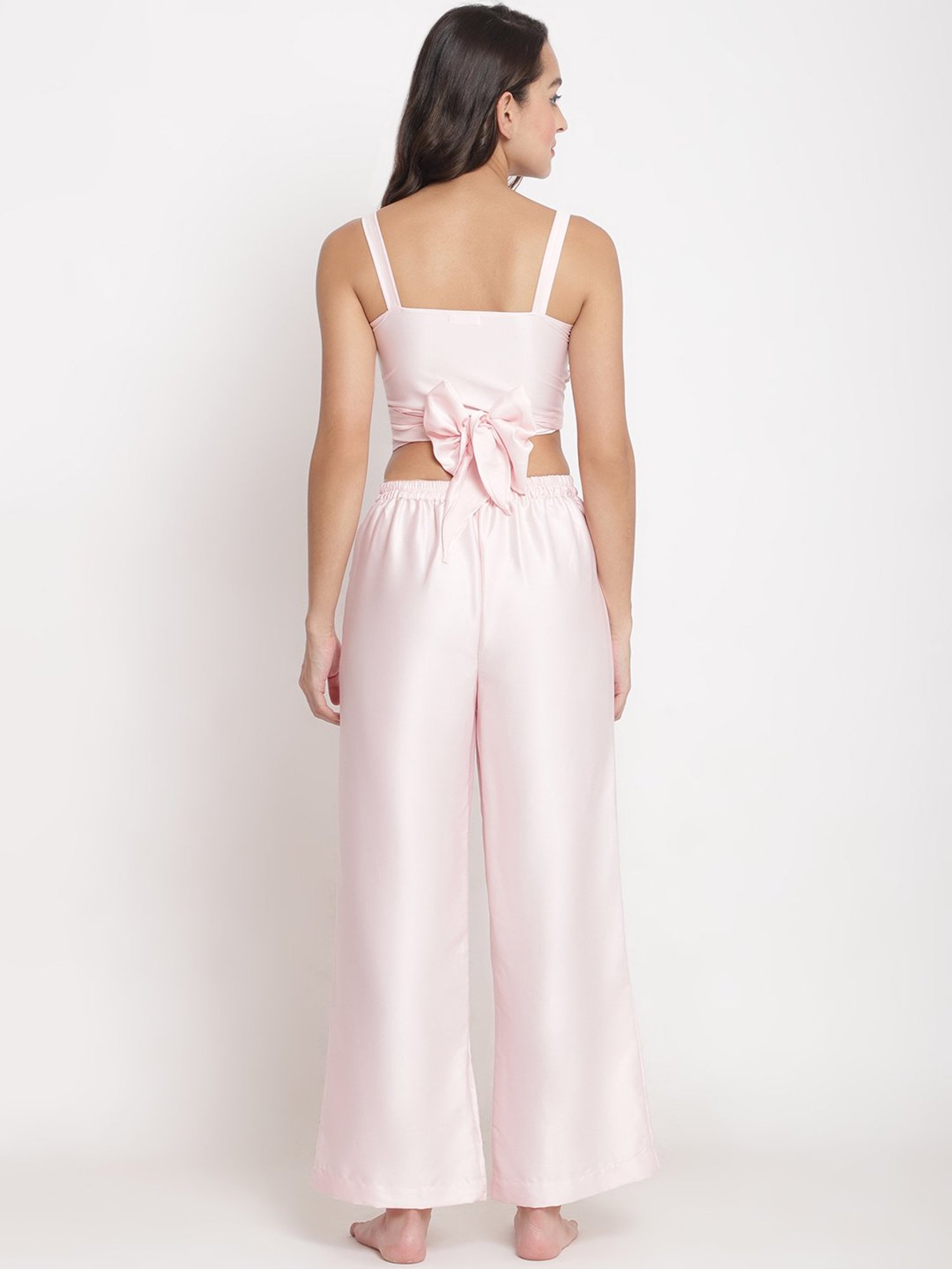 Erotissch Baby Pink Plain Beachwear Co-Ord Set