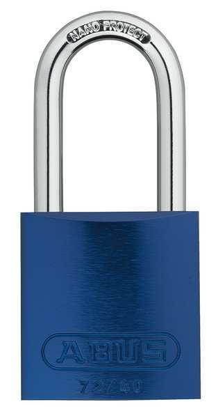 Abus Lockout Padlock,KA,Blue,1-1/2"H  72 HB/40-40 KA Blue