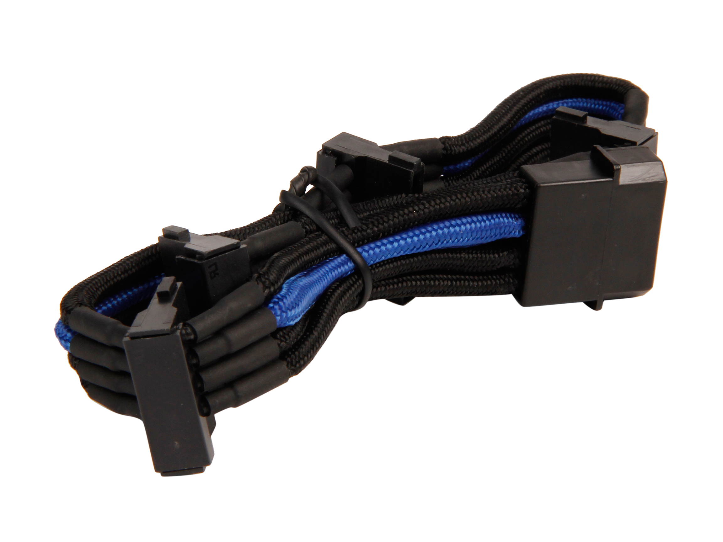 Silverstone PP07-BTSBA Sleeved Extension Power Supply Cable with 1 x 4pin to 4 x SATA Connectors