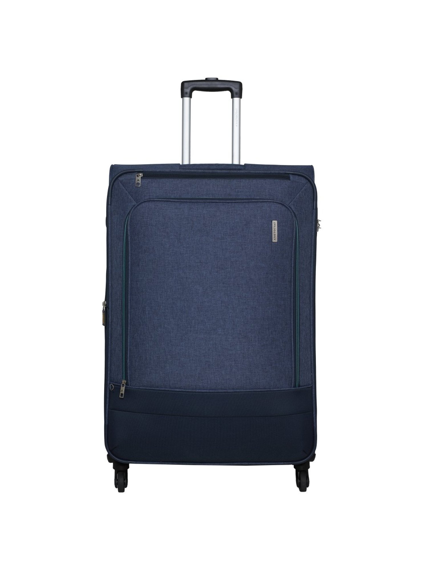 Aristocrat Saphire Blue 4 Wheel Large Soft Cabin Trolley - 51 cm