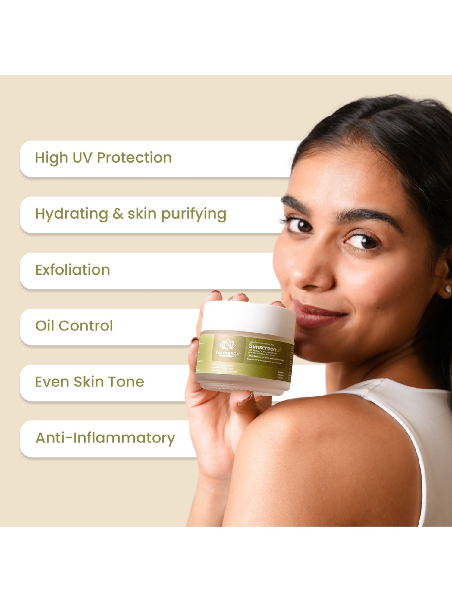 Earthraga Extra Protection Salicylic Acid Sunscreen SPF 50 Matte - 100 ml