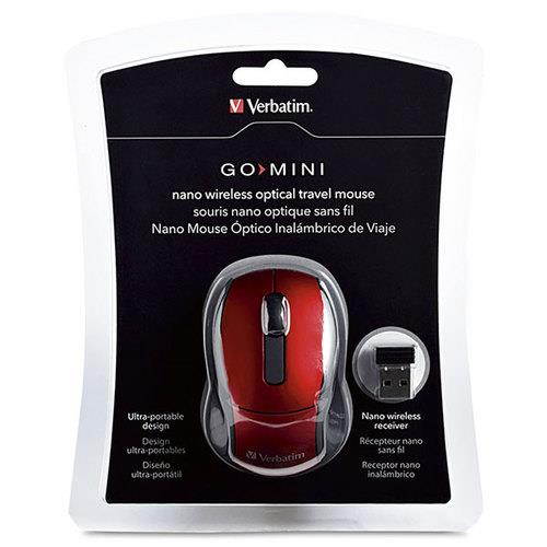 VERBATIM CORPORATION 97540 WIRELESS OPTICAL MOUSE - RED