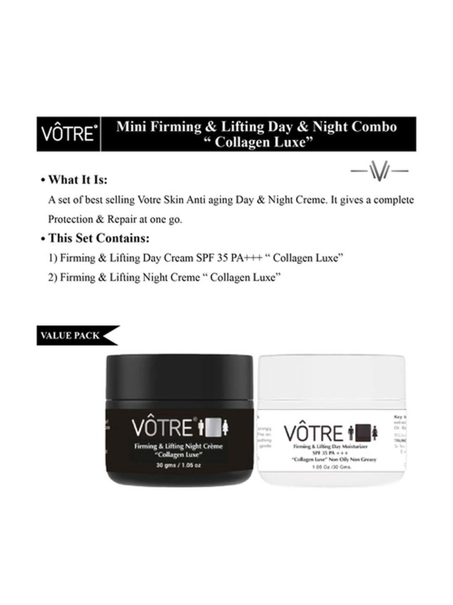 Votre Mini Firming & Lifting Collagen Luxe Day & Night Combo
