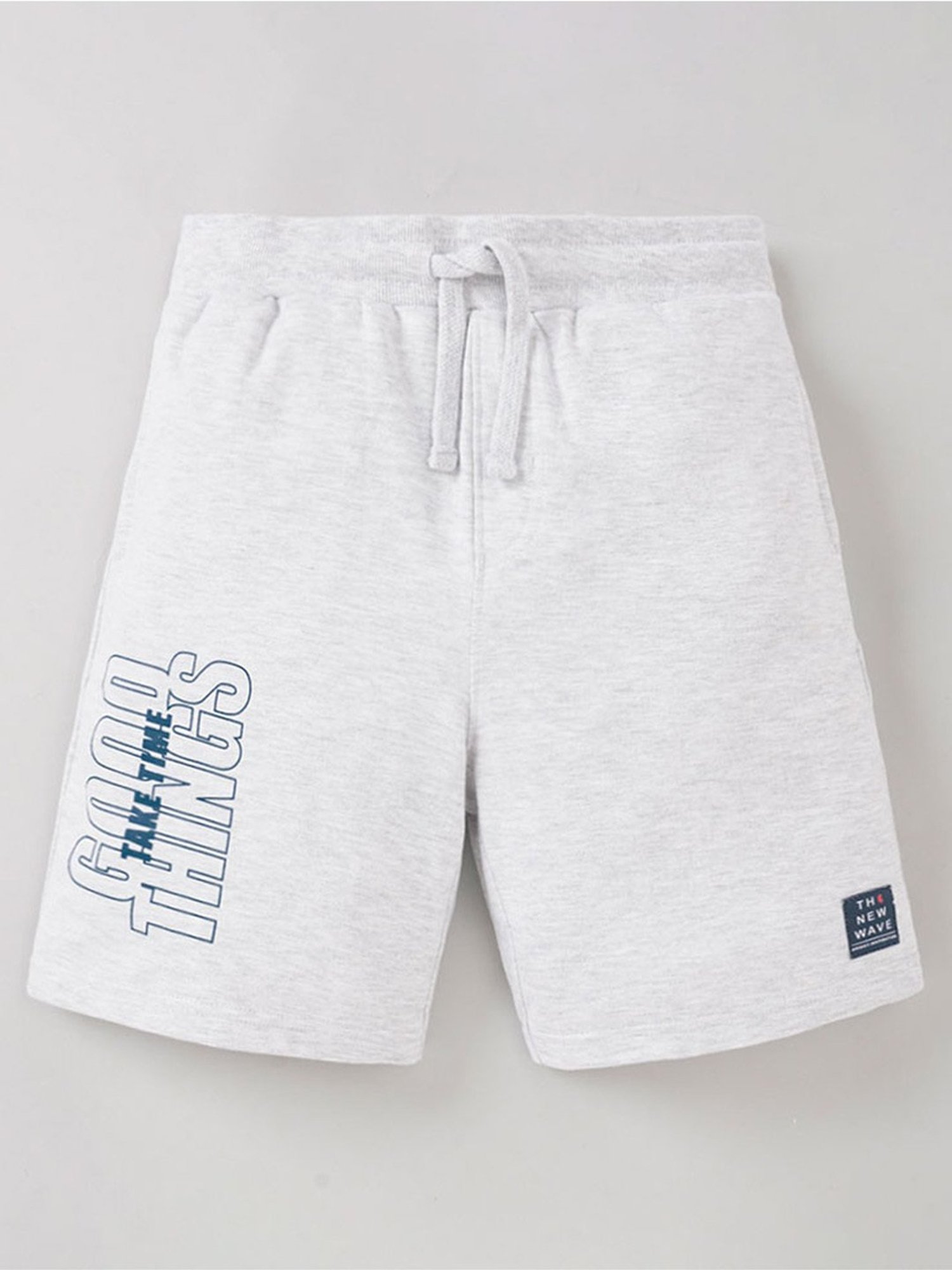 Edheads Kids Grey Cotton Printed Shorts
