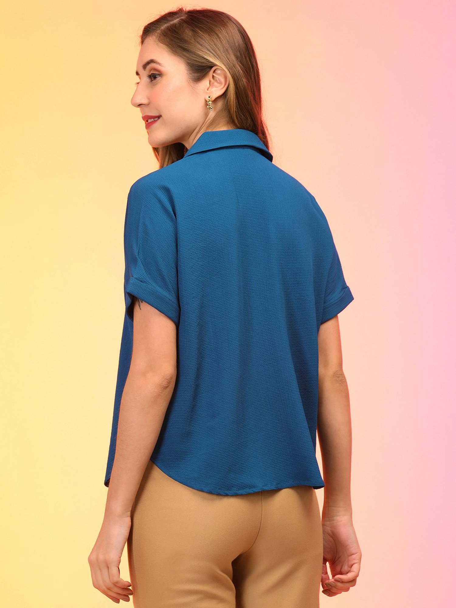 Globus Teal Relaxed Fit Top