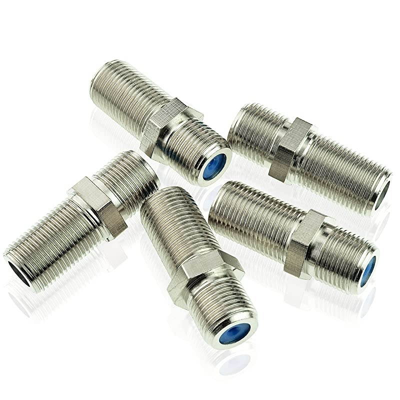 F81 Splice Connector 5 Pack 3GHz Female to Female FType Coaxial Cable Extension Part CONNF815PKX