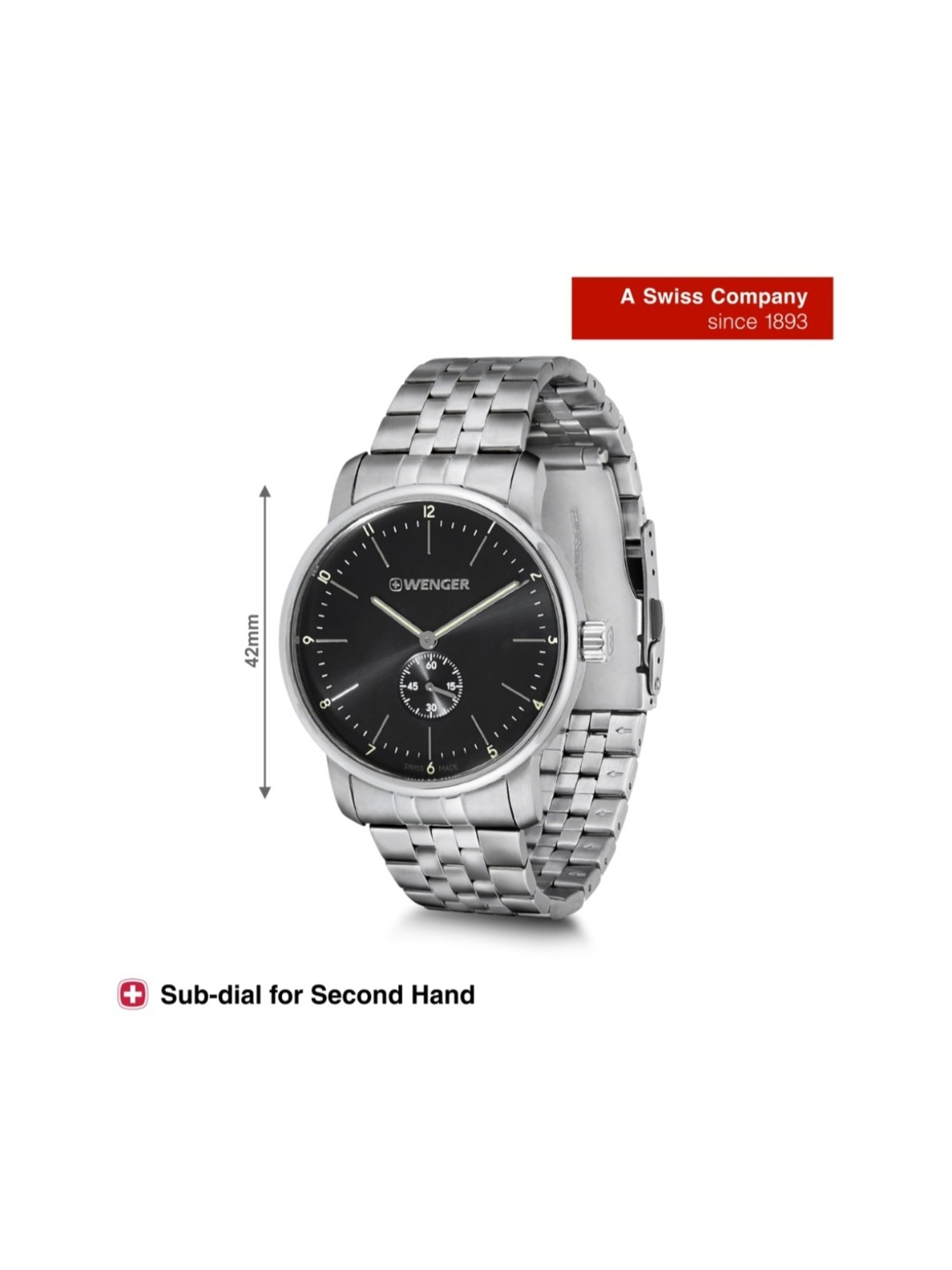 Wenger Swiss Made 01.1741.105 Urban Classic Analog Watch for Men