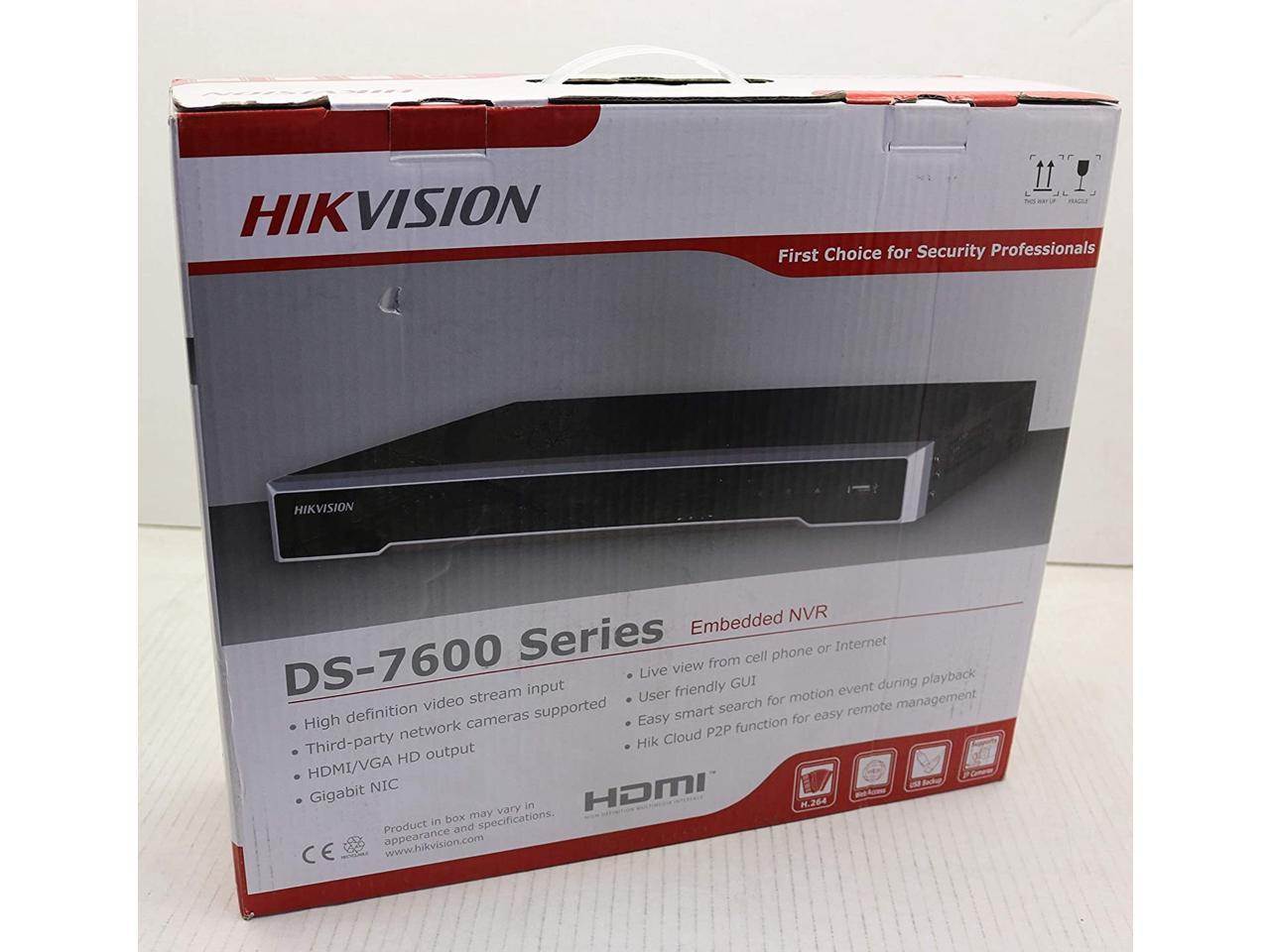 Hikvision DS-7608NI-I2/8P 8CH IP Network Video Recorder Integrated 8 POE Embedded Plug & Play 4K NVR [2016 New Model]