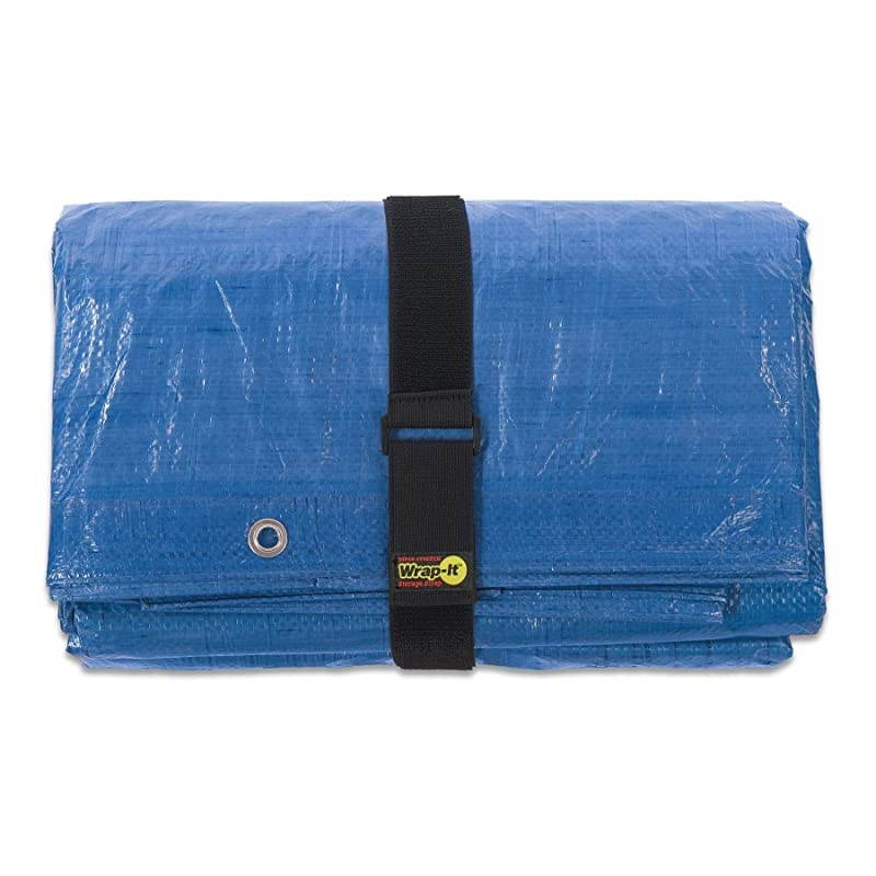 WrapIt Storage Straps 24quot 4 Pack Elastic Hook and Loop Cinch Straps Garden Hose Strap Pool Hose Organizer Cables Straps Extension Cord Wrap Garage and RV Storage Accessories